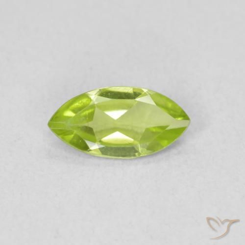 0.54ct 天然 亮绿色 橄榄石, 榄尖形, VS