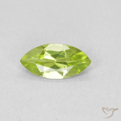 0.54ct 天然 黄绿色 橄榄石, 榄尖形, VS