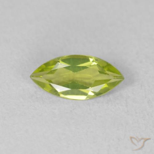 0.50ct 天然 亮绿色 橄榄石, 榄尖形, VVS-VS