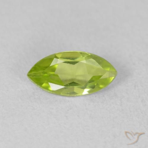 0.58ct 天然 亮绿色 橄榄石, 榄尖形, VVS-VS
