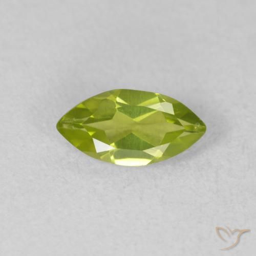 0.63ct 天然 充满活力的绿色 橄榄石, 榄尖形, VVS-VS