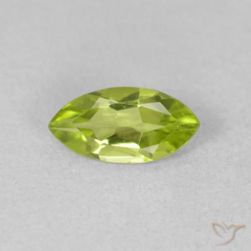 0.52ct 天然 亮绿色 橄榄石, 榄尖形, VVS-VS