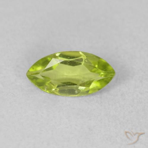 0.56ct 天然 亮绿色 橄榄石, 榄尖形, VVS-VS