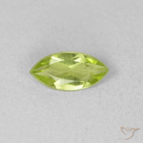 0.45ct 天然 亮绿色 橄榄石, 榄尖形, VVS-VS
