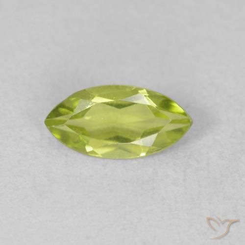 0.56ct 天然 亮绿色 橄榄石, 榄尖形, VVS-VS
