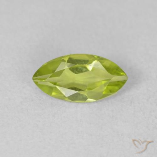 0.55ct 天然 亮绿色 橄榄石, 榄尖形, VVS-VS