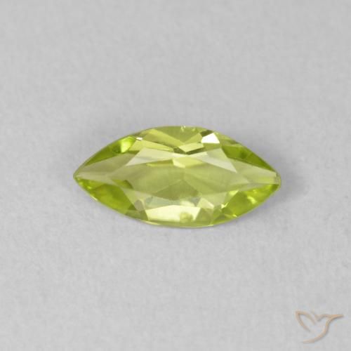 0.43ct 天然 亮绿色 橄榄石, 榄尖形, VVS-VS