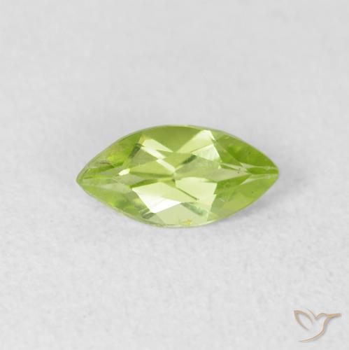 0.57ct 天然 浅绿色 橄榄石, 榄尖形, VS