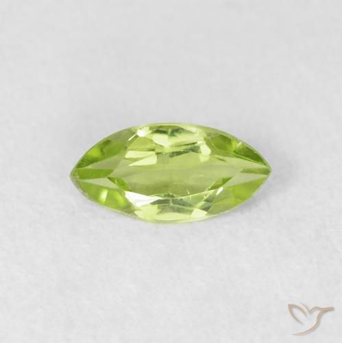 0.58ct 天然 浅活泼的绿色 橄榄石, 榄尖形, VS