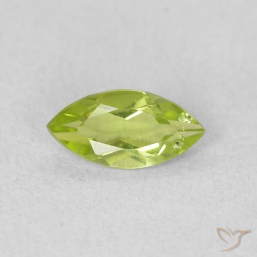0.55ct 天然 中绿色 橄榄石, 榄尖形, VS