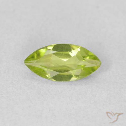 0.48ct 天然 黄绿色 橄榄石, 榄尖形, VS