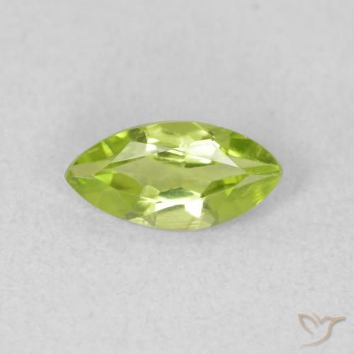 0.56ct 天然 黄绿色 橄榄石, 榄尖形, VS