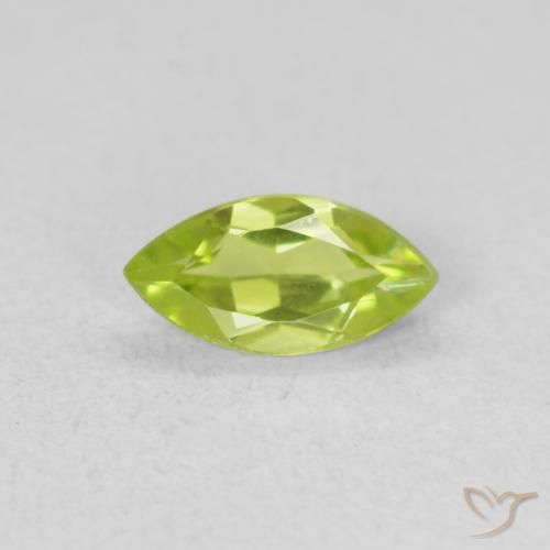 0.58ct 天然 黄绿色 橄榄石, 榄尖形, VVS-VS