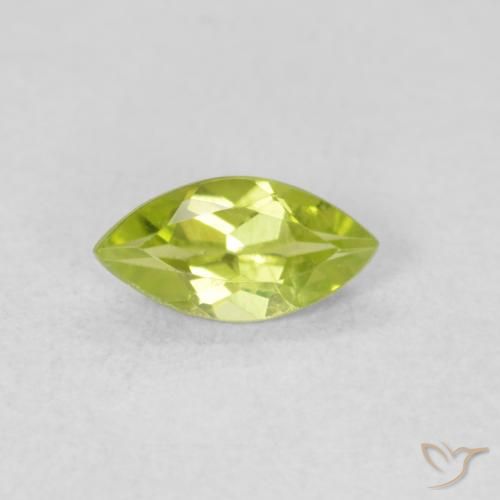 0.55ct 天然 充满活力的绿色 橄榄石, 榄尖形, VS