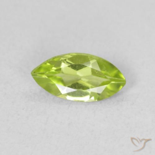 0.51ct 天然 中绿色 橄榄石, 榄尖形, VS