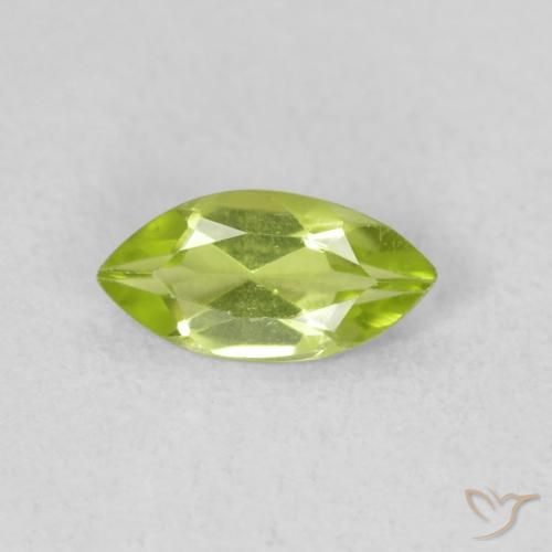 0.54ct 天然 活泼的黄绿色 橄榄石, 榄尖形, VS