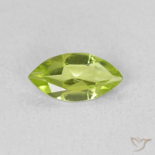 0.55ct 天然 中绿色 橄榄石, 榄尖形, VS