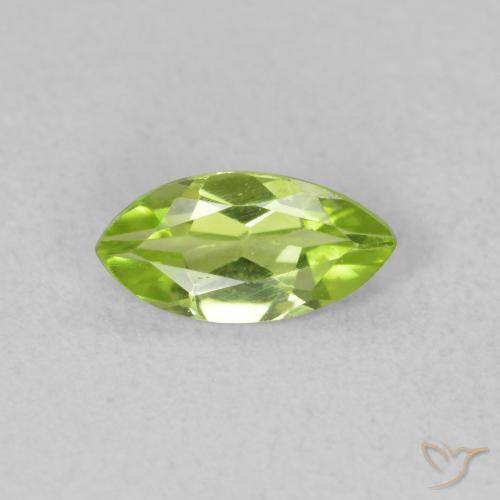 0.59ct 天然 亮绿色 橄榄石, 榄尖形, VVS-VS