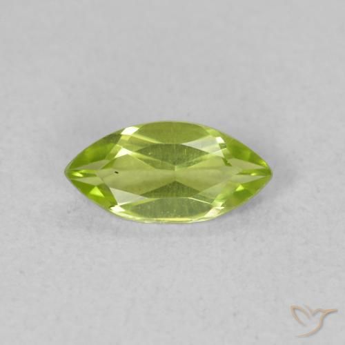 0.58ct 天然 中绿色 橄榄石, 榄尖形, VVS-VS