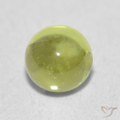 0.38ct 天然 橄榄绿色 橄榄石, 圆形的, 透明