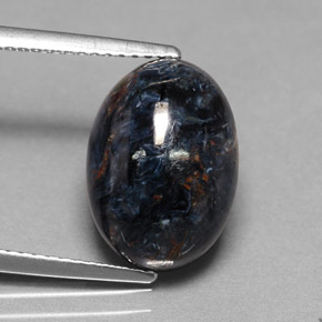 6.00克拉天然多色彼得石，椭圆形切割，13.9×10毫米，不透明