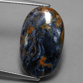 10.89克拉天然多色彼得石，椭圆形切割，19.1×11.7毫米，不透明