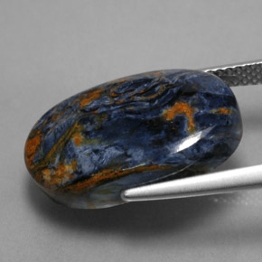 10.89克拉天然多色彼得石，椭圆形切割，19.1×11.7毫米，不透明