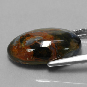 6.14克拉天然彼得赛特，椭圆形切割，不透明