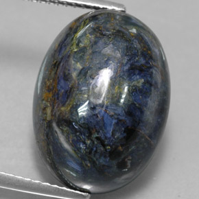 12.62克拉天然多色彼得石，椭圆形切割，17.9×13.1毫米，不透明