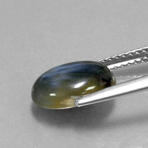 2.27克拉天然多色彼得石，椭圆形切割，10.3×7.9毫米，不透明