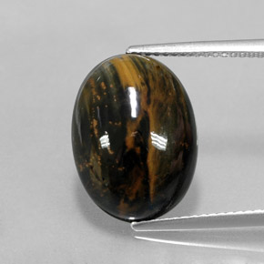 7.12克拉天然多色彼得石，椭圆形切割，16.1×11.9毫米，不透明