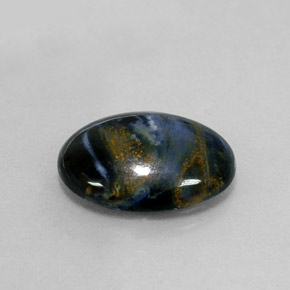 5.59克拉天然多色彼得石，椭圆形切割，16×12.3毫米，不透明