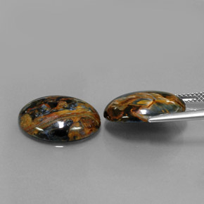 克拉天然彼得赛特，椭圆形切割，不透明