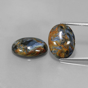 克拉天然彼得赛特，椭圆形切割，不透明