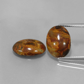 克拉天然彼得赛特，椭圆形切割，不透明