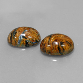 天然多色彼得石，椭圆形切割，14×10.2毫米，不透明