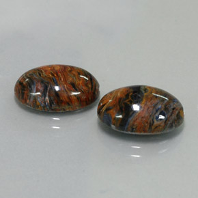 天然多色彼得石，椭圆形切割，14×10.1毫米，不透明
