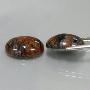 天然多色彼得石，椭圆形切割，14×10.1毫米，不透明