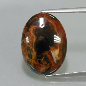 5.53克拉天然多色彼得石，椭圆形切割，18×13.1毫米，不透明