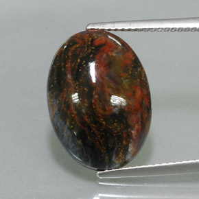 7.68克拉天然多色彼得石，椭圆形切割，18.1×13.2毫米，不透明