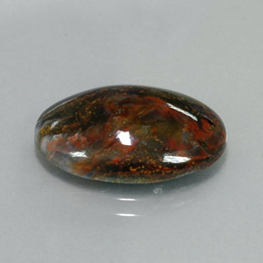 7.68克拉天然多色彼得石，椭圆形切割，18.1×13.2毫米，不透明