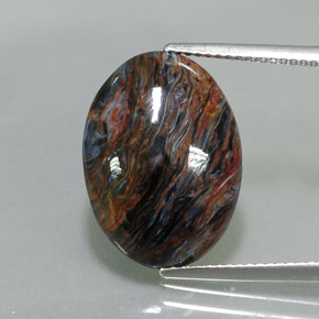 7.82克拉天然多色彼得石，椭圆形切割，18.6×13.5毫米，不透明