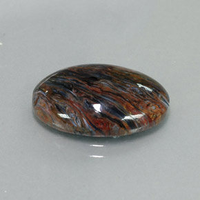 7.82克拉天然多色彼得石，椭圆形切割，18.6×13.5毫米，不透明