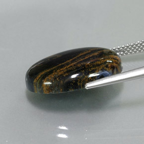 8.24克拉天然多色彼得石，椭圆形切割，18.1×13.2毫米，不透明