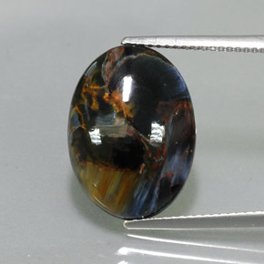 7.40克拉天然多色彼得石，椭圆形切割，18.1×13.2毫米，不透明