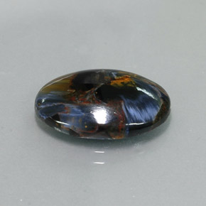 7.40克拉天然多色彼得石，椭圆形切割，18.1×13.2毫米，不透明