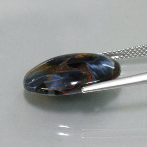 7.40克拉天然多色彼得石，椭圆形切割，18.1×13.2毫米，不透明