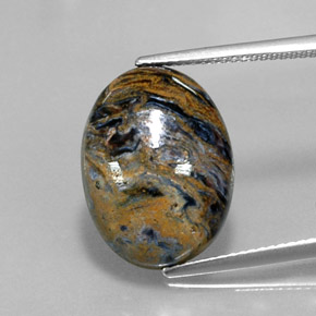 8.02克拉天然多色彼得石，椭圆形切割，17.8×13.1毫米，不透明