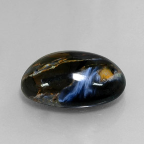 10.98克拉天然多色彼得石，椭圆形切割，17.9×13.1毫米，不透明