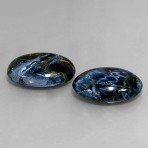 克拉天然彼得赛特，椭圆形切割，不透明